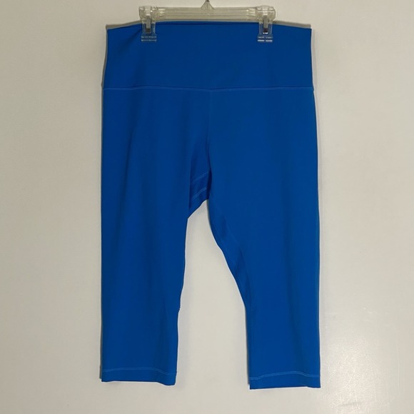 lululemon athletica Pants - Lululemon Align High Rise Crop Leggings Womens 12 Blue‎ Single Pocket Athletic